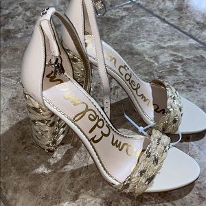 Gold Sam Edelman Block Heels